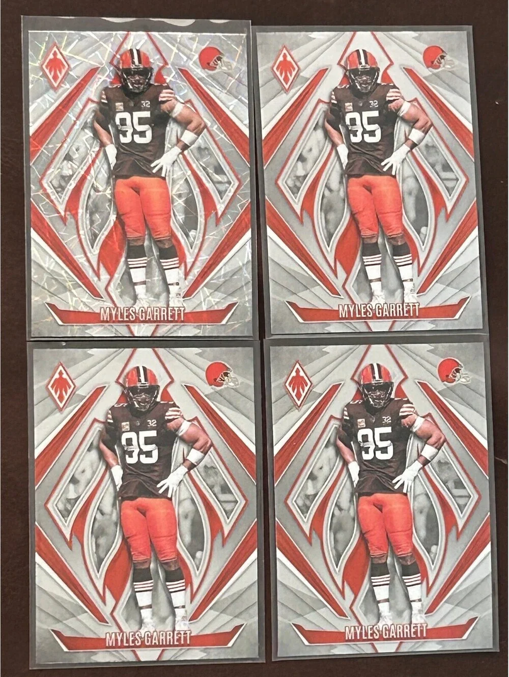 Myles Garrett 2024 Panini Phoenix Laser #112 +. Cleveland Browns Lot of 4 NM